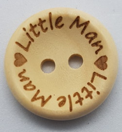 Blank Houten Knoop Little Man 20mm