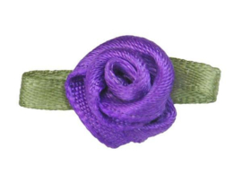 Gutermann Paarse Satijnen Roosjes (10 stuks)