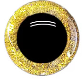 16mm Gouden Glitter Ogen