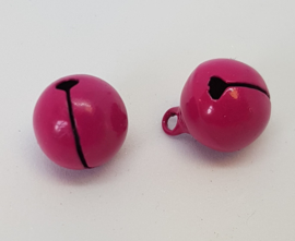 13mm Donker Roze Belletjes per 10 stuks