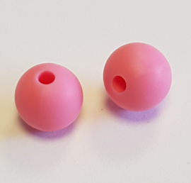 Donker Roze Silicone Kraal Kralen 10mm (5 Stuks)