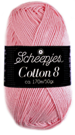 Scheepjes Cotton 8 nr 654 Oud roze