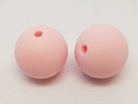 Licht Roze Silicone Kralen 15mm (5 stuks)