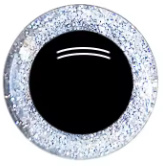 16mm Zilveren Glitter Ogen