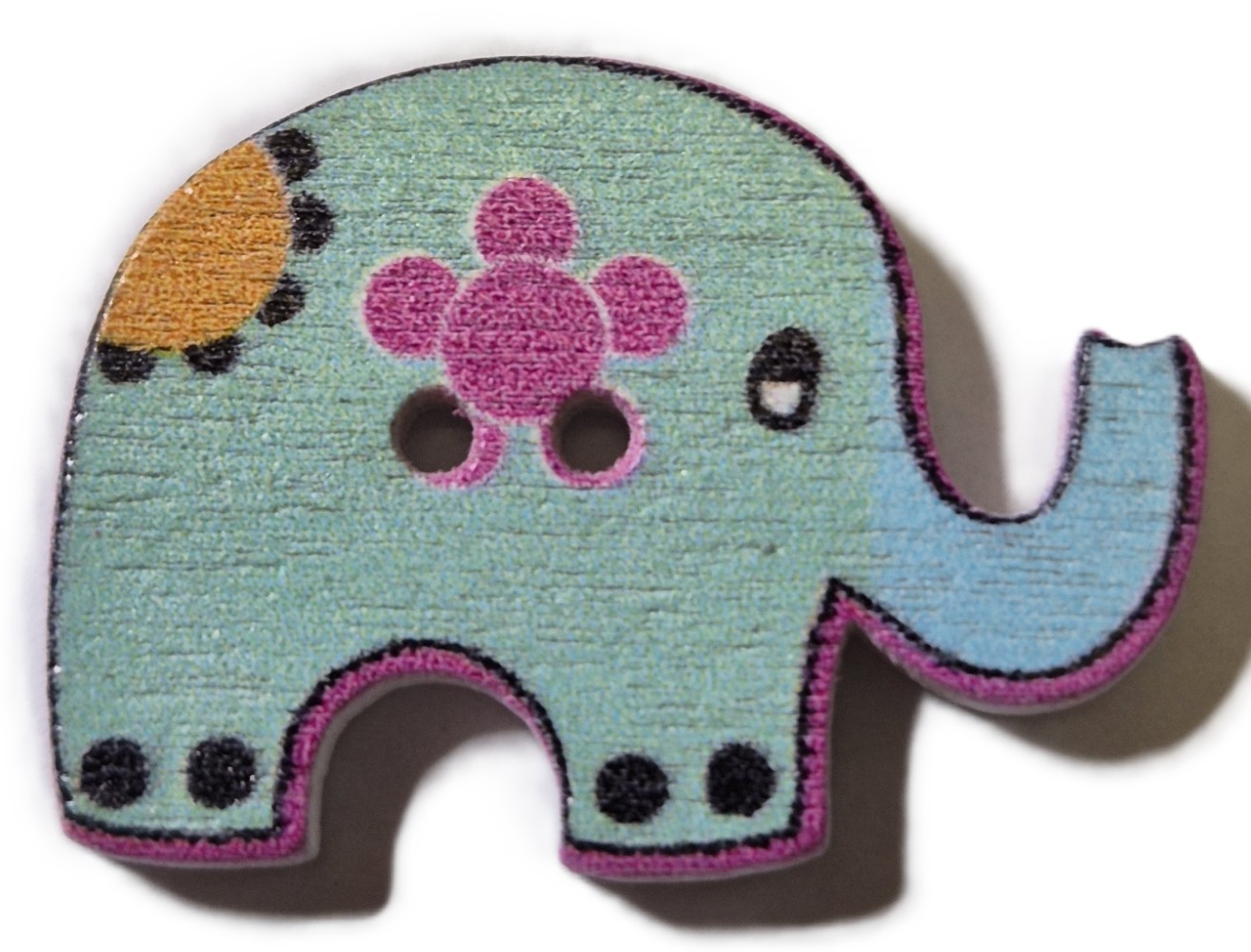 Houten Knoop Olifant Mint Groen