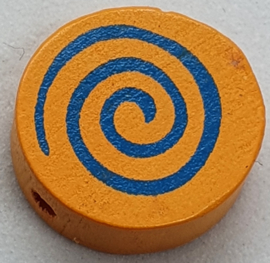Ronde Kraal Oranje 15mm (6 stuks)