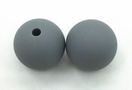 Donker Grijze Silicone Kralen 12mm (5 Stuks)