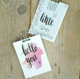 Handletterkaarten illustratie set