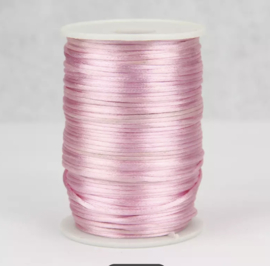 Satijnkoord 1.5 mm per meter roze