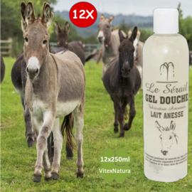 Marseille shower and bath gel donkey milk 12x250ml