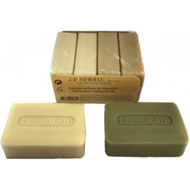 Marseille soap pieces 14x2 olive and 2 neutral