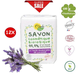 Organic Soap essential lavender oil 12x100g