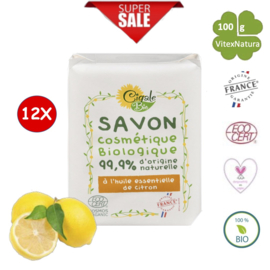 Organic Soap lemon essential oil 12x100g