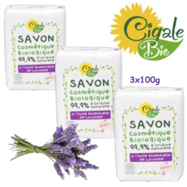 Organic lavender oil soap bars 3x100g