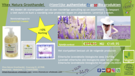 Essentiële lavendel olieproducten 