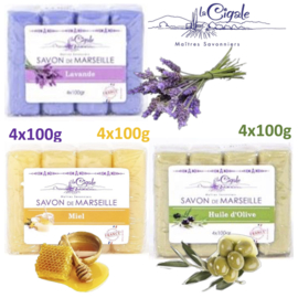 Glycerin assortment Marseille soap 12x100g