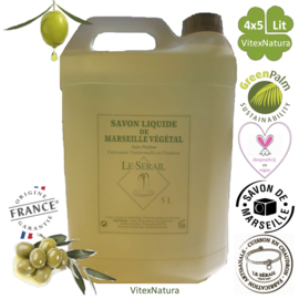 Natural Marseille liquid soap 4x5000ml non perfumed