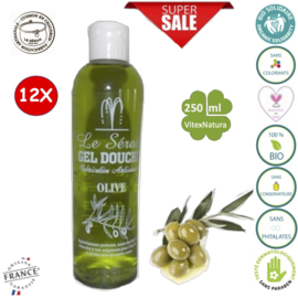 Marseille shower and bath gel olive 12x250ml