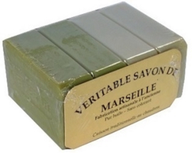 Marseille soap pieces 14x2 olive and 2 neutral