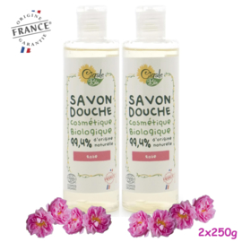 Biologische rozen douchegel 2x250ml