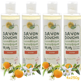 Organic Orange Blossom Shower Gel 4x250ml