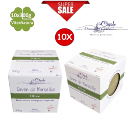 Marseille soap pieces Olive oil 10x300g 