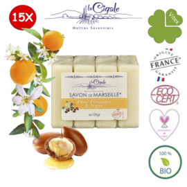 Marseille Soap Orange Blossom Argan 60x100g