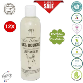 Marseille Dusch- und Badegel Eselsmilch 12x250ml