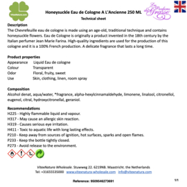 Eau de Cologne à l'Ancienne honeysuckle 10x250ml