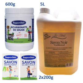 Superclair household cleaning products package
