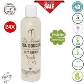 Marseille Dusch- und Badegel Eselsmilch 24x250ml