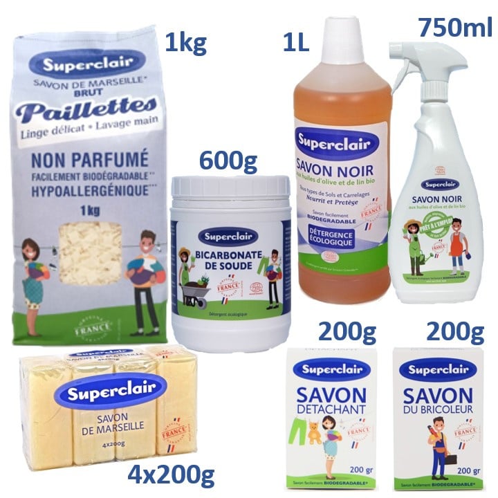 Carolin Floor Cleaner - Savon de Marseille - 6 x 1L - Pack