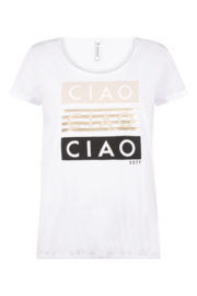 Zoso T-shirt with print  - 214 Ciao White sand