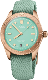 Oris Divers Sixty-Five Cotton Candy Bronze Green Unisex Horloge 38mm