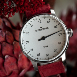 Meistersinger No.1 Herenhorloge Opaline SIlver - 40mm