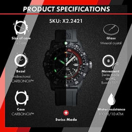 Luminox Recon - Never Get Lost Carbonox Herrenuhr X2.2421 45mm