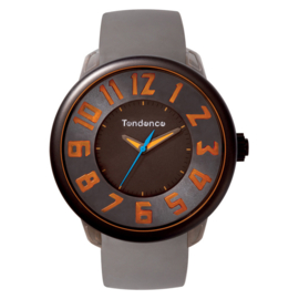 Tendence Fantasy Horloge Grey & Orange XXL