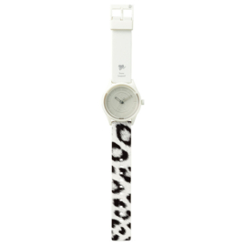 Q&Q Smile Solar Red List Snow Leopard Duurzaam Horloge 40mm