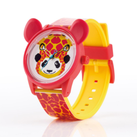 LEITMOTIV X Q&Q Smile Solar Design - Duurzaam Horloge Giraf & Panda - 42mm