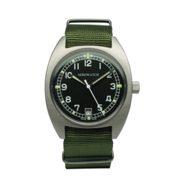 Aerowatch Militairy G-10 Field Watch Swiss Made Uhr 36mm