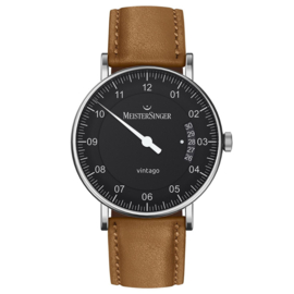 Meistersinger Vintago Horloge Automaat Zwart VT902 - 38mm