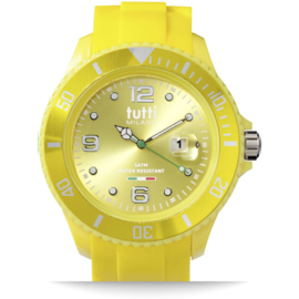 Tutti Milano Pigmento Horloge Geel XL 48mm