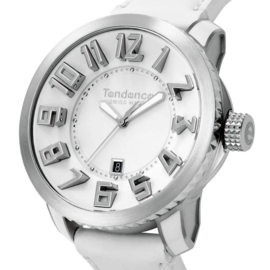 Tendence Swiss Made Horloge Steel White 10ATM XXL