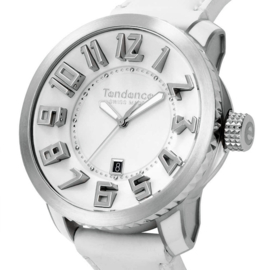 Tendence Swiss Made Uhr Steel White 10ATM XXL