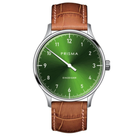 Prisma Design 'Einzeiger' Eenwijzerhorloge Groen 40mm