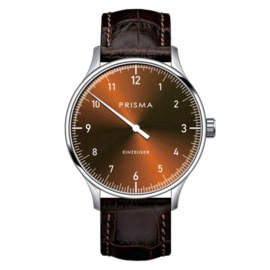 Prisma Design 'Einzeiger' Einzeigeruhr Braun 40mm