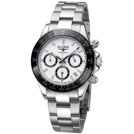 Elysee Sport Chrono Ceramic 80602 Chronograaf Horloge 40mm