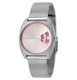 Esprit Disc Silver Dames horloge 32 mm
