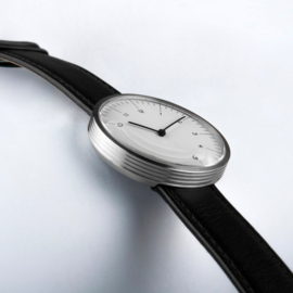 Auteur Watches Circles Classic - Swiss Made Designhorloge Zwart Leer 38mm