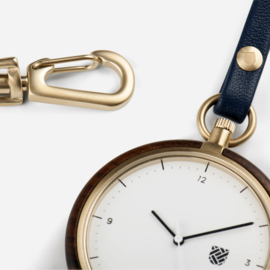 Auteur Watches Memento Cruise - Ebenholz und Champagner Stahl Taschenuhr 44mm